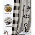 thumbnail image 3 of Sunflowers Blackout Curtains for Bedroom Living Room Darkening Curtains 84 Inch Length 2 Panels Set Yellow Floral Botanical Black White Checkered Rustic Window Curtain Window Treatment Drapes 42"x84", 3 of 9