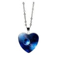 thumbnail image 2 of Fmlxio Initial Necklaces for Women Solar System Galaxy Glass Universe Heart shaped Pendant Necklace Up to 35% off, 2 of 6