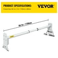 VEVOR Roof Ladder Rack Van Ladder Rack 4668 in Adjustable 2 Bars 331 LBS Universal