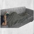 thumbnail image 5 of Abstract Soft Flannel Fleece Throw Blanket, Geometric Maze Like Layout of Symmetric Stripes Graphic Structure, Cozy Plush for Indoor and Outdoor Use, 70" x 90", Dark Grey and Eggshell, by Ambesonne, 5 of 5