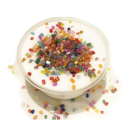 Magik Handmade Unicorn/Rainbow Jelly Birthday Cake Cup Cake Slime Glossy Butter Stretchy Charm (Rainbow Jelly,