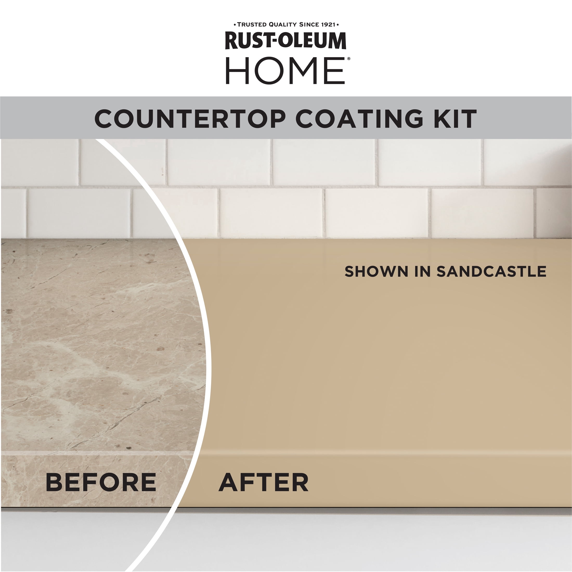 Sandcastle, Rust-Oleum HOME Countertop Satin Coating Kit-38496215T, Quart