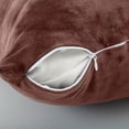 thumbnail image 4 of Funda de cojín corporal decorativa EVOLIVE, 54 x 137 cm, color marrón con cremallera, 4 of 6