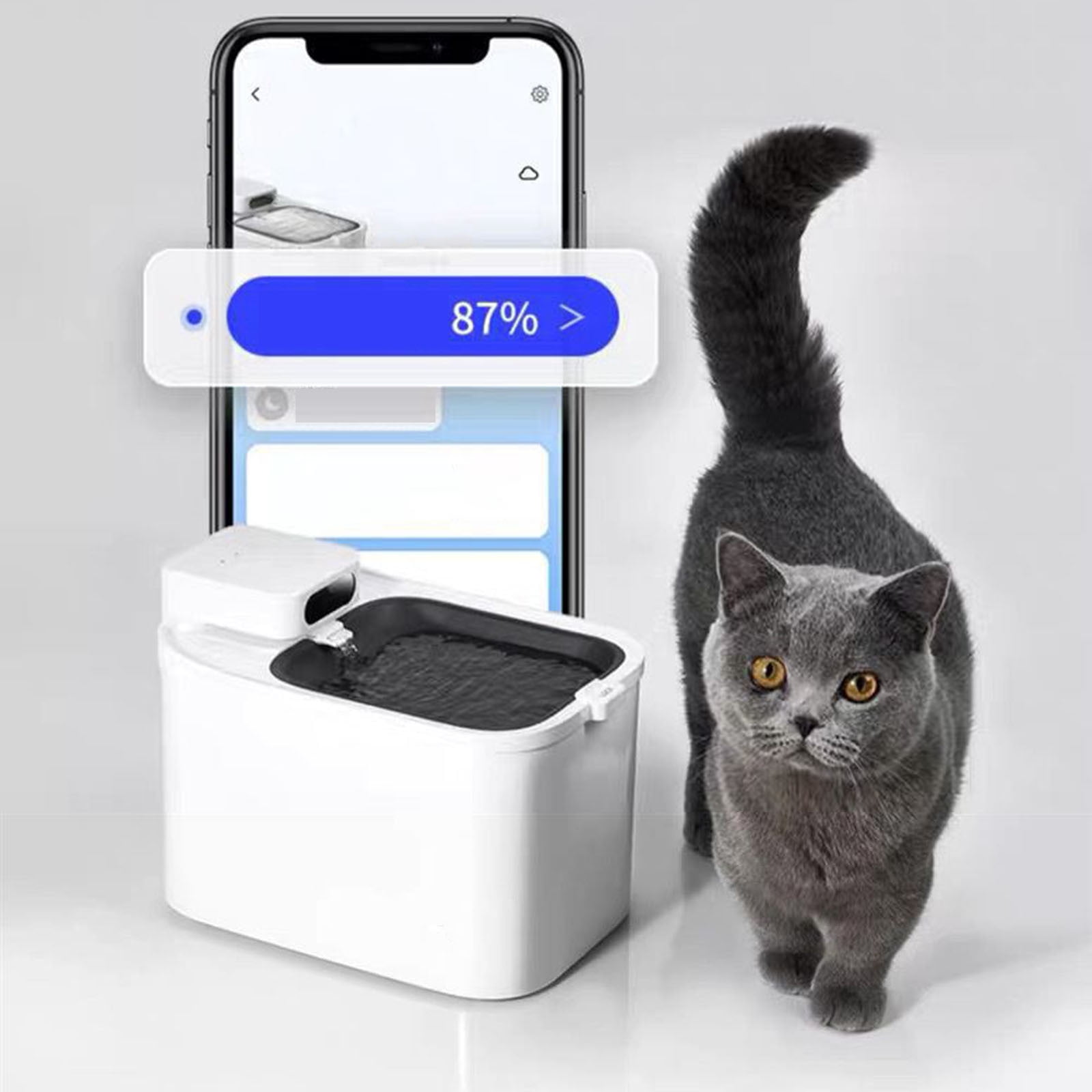 CHIKANSTORE 5 Pack Cat Water Fountain Filter,Filter Unit Rect Compatible Pet Cordless Water Fountain (5 Pack, 105fl Oz)