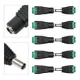10Pcs 12V Dc Male Female Power Connector Adapter Plugs for Cctv Cable
