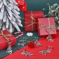 thumbnail image 4 of 20Pcs Alloy Keychain with Iron Findings Antique Silver & Platinum Snowflake 7.5cm., 4 of 6