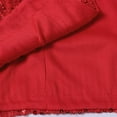 thumbnail image 5 of Lroplie Winter Coats for Women Long Sleeve Womens Cardigan Sequin Collarless Party Glitter Sparkly Crop Jacket Red 2023 2XL, 5 of 7