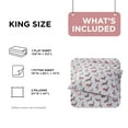 thumbnail image 5 of King Size Bed Sheets Set, 4-Piece Cozy Cotton Flannel Sheets Set King with Deep Pocket Fitted Sheet, Reindeer, 5 of 8
