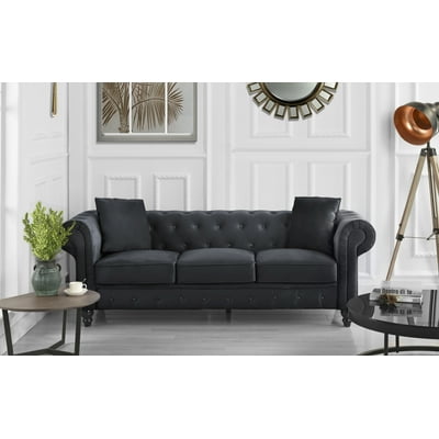 Microfiber chesterfield sofa outlet