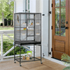 Yaheetech 53.7'' H Rolling Bird Cage w/ Stand for Conures Parakeets Cockatiels,Black