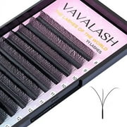 VAVALASH W-shaped Eyelash Extension .. 3D Premade Fans 0.07 .. C Curl Volume Lash .. Extensions Easy Fanning Lashes .. Matte Black Volume Premade .. W Lashes(W Shaped-3D-0.07-C-8-15mm