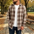 thumbnail image 2 of Purcolt Mens Flannel Plaid Shirts Vintage Casual Collared Button Down Long Sleeve Shirts Comfort Fall Winter Coat Jackets for Business Work Office, 2 of 9
