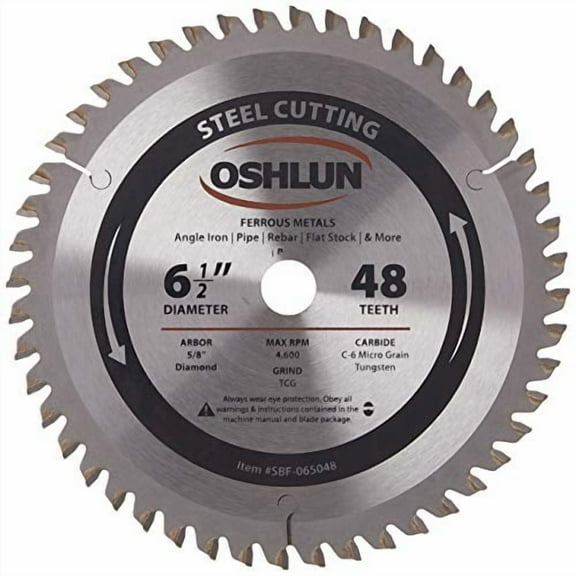 Oshlun SBF-065048 6-1/2in 48-Tooth Circular Saw Blade