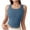 Blue, variant on ZyeKqe Workout Tank Tops for Women Sleeveless Athletic Shirts Square Neck Crop Yoga Top Stretchy Slim Fitted Basic Tees
