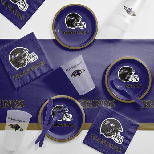 Baltimore Ravens Party Supplies Tailgating Kit, Serves 8 Guests