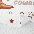 thumbnail image 5 of Homewish Watercolor Western Cowboy Bed Spread Queen,Horse Cactus Queen Coverlet Set,Brown Green,3-Piece, 5 of 7