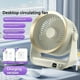 thumbnail image 2 of Ventilador de Mesa Portátil con Circulación de Aire, Batería Recargable de 4000 MAh, 100 Velocidades Ajustables A 180° para el Hogar y la Oficina A, 2 of 5