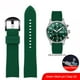 thumbnail image 3 of Correa de reloj de goma con extremo curvo de 20 mm y 22 mm para Casio EFR-303, Mido, Omega, Longines, Tissot, Seiko, Heuer, correa verde y naranja, 3 of 5
