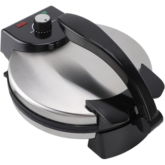 10in Electric Tortilla Maker - Non Stick, Temperature Control, Stainless Steel Cover, 110V US Plug