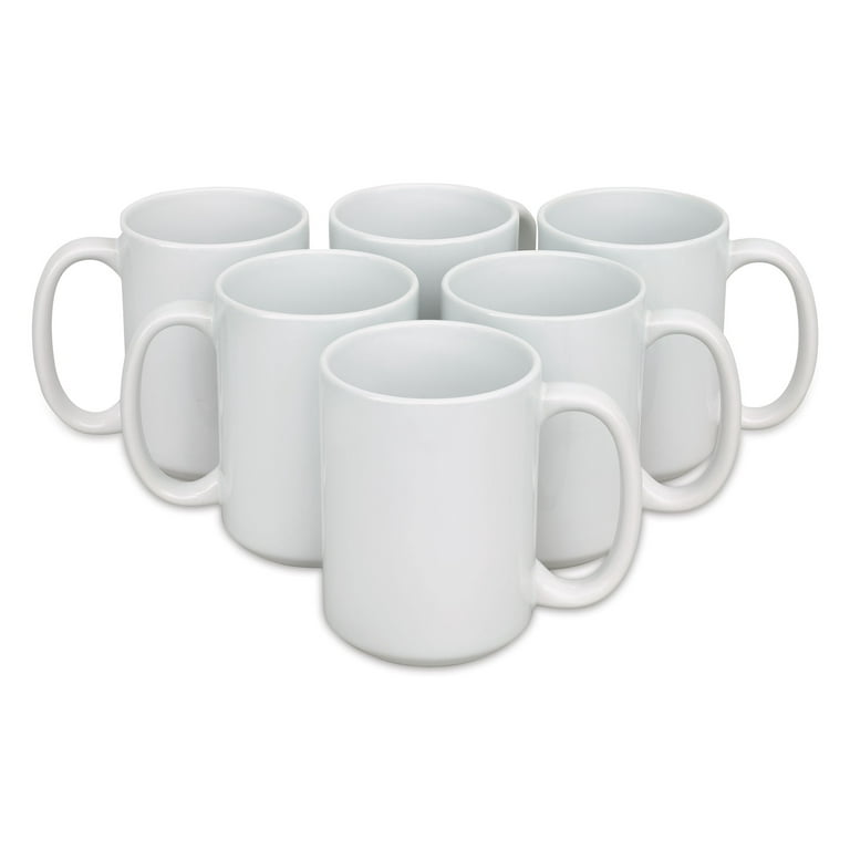 Craft Express 6 Pack 11 oz. White Ceramic Sublimation Mugs