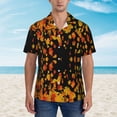 thumbnail image 5 of Yellow Autumn Leaves Men'S 3d Print Casual Button Down Shirts, Novelty Hawaiian Short Sleeves Xl, 5 of 7