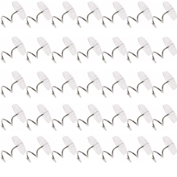 Sowaka 120 Pcs Twist Pins Upholstery Clear Heads Slip Cover Fasteners Headliner Pins for Sofa Car Van Home Furniture Hold Bed Skirt (120 pcs)