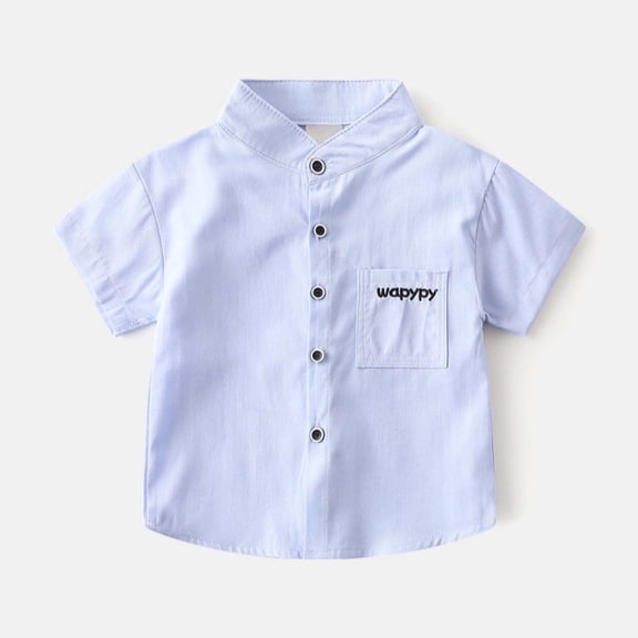 Kids Boys' Polo Shirt Solid Color Polo Shirt Kids Collar Shirts Boys Short Sleeve Polo Shirts 4-5 Years Cute Boy Clothing