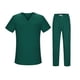 thumbnail image 4 of Conjunto de uniformes de enfermería, conjunto de uniformes de enfermería, mangas cortas, lavables con bolsillos, pantalón suave, ropa de trabajo XL, 4 of 8