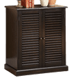 thumbnail image 2 of CoSoTower Modern Transitional Design 1pc Shoe Cabinet Espresso Finish Adjustable Shelves Louver Design Doors Home Furniture Shoe Rack, 2 of 8