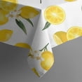 thumbnail image 5 of Yellow Lemon Fruit Flowers White Pattern Square Tablecloth,Waterproof Square Table Cover,Wipeable Spillproof Washable Table Cover for Home Kitchen Party Decor 42"X42"(107x107cm), 5 of 6