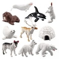 thumbnail image 1 of 20x Modelo de Animal Ártico Juguetes Estatua Decoración del Hogar Sunnimix Figuras de Simulación, 1 of 8