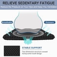 thumbnail image 3 of Gel Seat Cushion for Long Sitting - 1.65inch Double Thick Cooling Egg Cushion for Back, Hip, Sciatica, Coccyx, Tailbone Pain Relief - Office Chair Car Seat Cushion – Wheelchair Cushions, 3 of 5