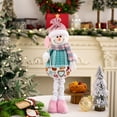thumbnail image 6 of HHVB Christmas Decoration 3PCS Large Standing Snowmen, Elk, Santa Claus Plush Doll with Retractable Spring Legs for Christmas Ornaments Home Holiday Decoration Xmas Gift, 6 of 8