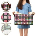 thumbnail image 5 of Yayeee Foldable Storage Basket for Shelves with Handles Set of 2 Waterproof Cloth Bins, Colorful Block Pattern, 5 of 7