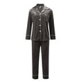 thumbnail image 5 of Family Pjs Matching Sets Christmas Velvet Pjs Long Sleeve Button down Sleepwear Warm Cozy Pajamas Mommy and Me Christmas Pajamas, 5 of 5