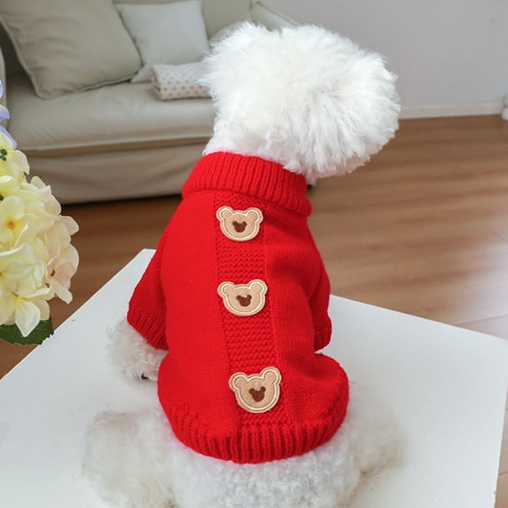 Dog Sweater, Warm Pet Sweater, Dog Sweaters for Small Dogs Medium Dogs Large Dogs, Cute Knitted Classic Cat Sweater Dog Clothes Coat for Girls Boys Dog Puppy Cat