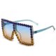 thumbnail image 3 of Gafas de sol de gran tamaño para mujer, lentes de sol de marca de lujo de gran tamaño, tonos púrpura y rosa, estilo Vintage de los años 90, cuadradas con diamantes de imitación, 3 of 5