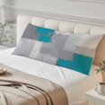 thumbnail image 4 of Blue Abstract Body Pillow Covers 20"x54", Grey Geometric Oil Painting Vintage Gradient Soft Brushed Microfiber Breathable Throw Pillow Covers, Decorative Pillowcase with Zipper for Couch Sofa Bedroom, 4 of 9