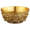 thumbnail image 3 of Brass Fortune Bowl Decorative Brass Fortune Basin Home Tabletop Adornment Brass Bowl Decor, 3 of 9