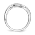 thumbnail image 2 of Sterling Silver Rhodium-plated Wavy CZ Ring QR6640, 2 of 5