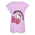 thumbnail image 5 of Hello Kitty Womens Summer Tops Ruffle Short Sleeve Tunic Tops V Neck Loose Fit Flowy T-Shirts, 5 of 7
