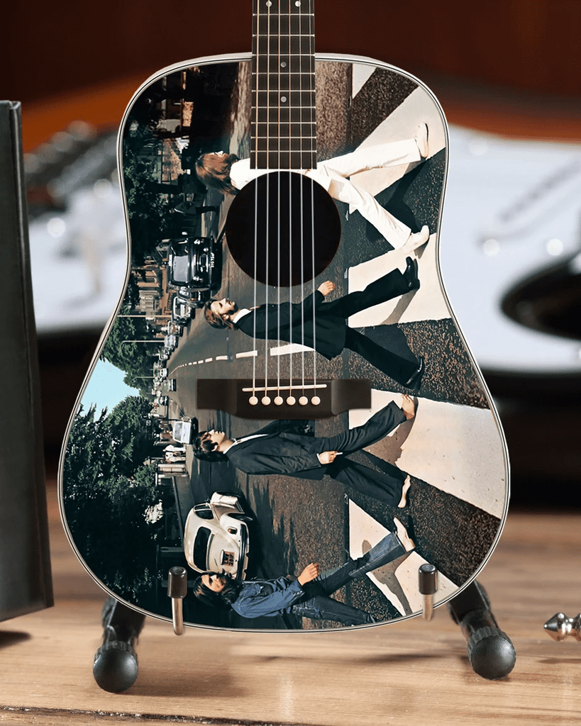 Beatles Fab Four Abbey Road Tribute - Miniature AXE  Mini Acoustic Guitar Replica - Officially Licensed Collectible (FF-001)