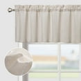 thumbnail image 3 of Haperlare Kitchen Curtain Valance Farmhouse Small Linen Blackout Tier Curtain Valance for Bathroom Living Room Bedroom, 52"W x 15"L Taupe, 3 of 7