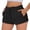 Black, variant on Pinspark Women's Air Cotton Active Shorts Athletic Running Shorts Breathable Comfort Stretch Adjustable Waist with Side Pockets