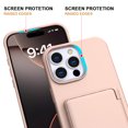 thumbnail image 2 of Allytechgroup iPhone 16 Pro Max Case with Screen Protector, Hidden Cards Slots & Makeup Mirror Full Body Shockproof Anti-Scratch Drop Proof Phone Case Cover for Apple iPhone 16 Pro Max, Rosegold, 2 of 6