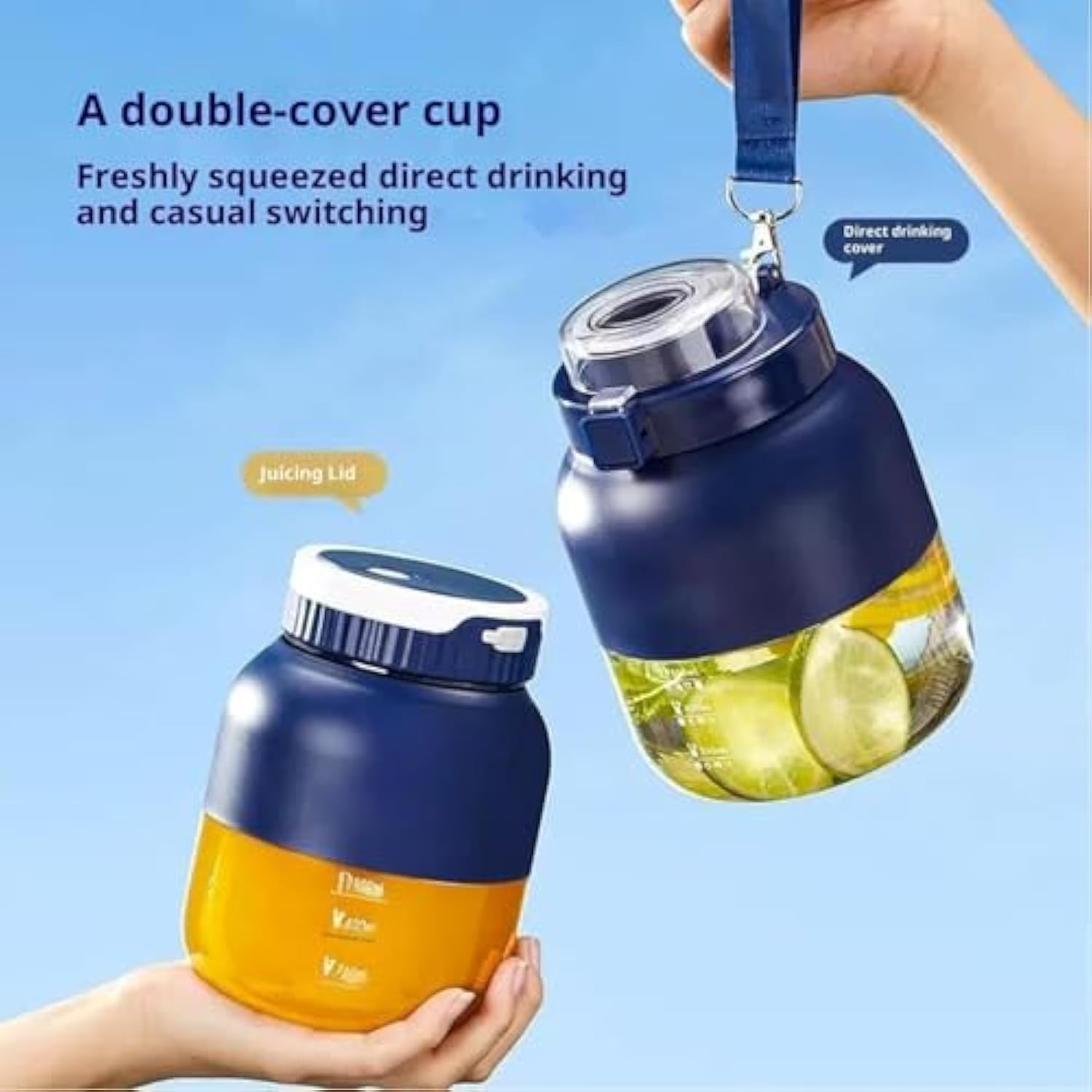 Mizuka Mini Blender, 500ml Mizuka Hand Blender, Directly Squeezed, USB-C Rechargeable, for Home, Office, or Travel