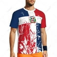 thumbnail image 4 of Exclusive design Dominican Republic Flag Grain 3D Printed Men For Running Bike Soccer Tennis Fitness Sports jersey Mesh T-shirt, 4 of 9