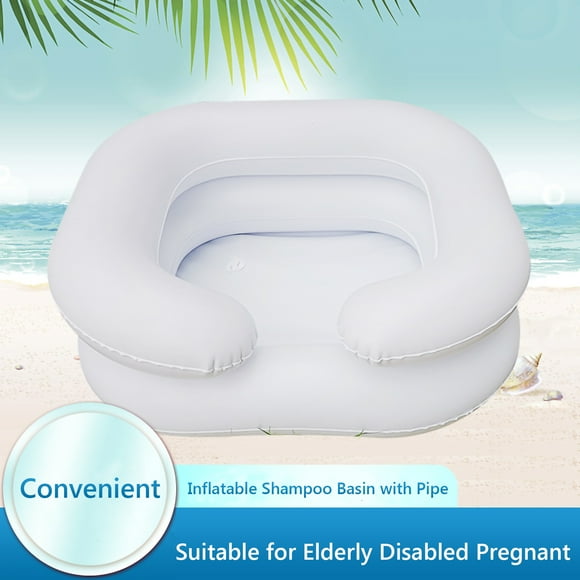 Inflatable Inflatable Shampoo Basin with Tube Hair Washing Basin Wash Hair In Bed Hair Washing Bowl for Elderly Disabled Pregnant Injured