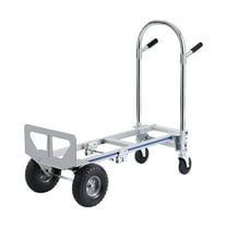 VEVOR Aluminum Hand Truck 2 in 1 Folding Dolly Cart 800 lbs Capacity Heavy Duty