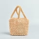 thumbnail image 1 of Zhuge Bolso de hombro tejido para mujer, bolso de mano tejido, bolso de mano tejido elegante para playa de verano, bolsos de hombro de 5,7 x 5,7 x 5,7 pulgadas (caqui), 1 of 4